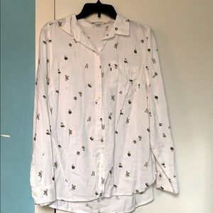 Plant Pattern Button Up